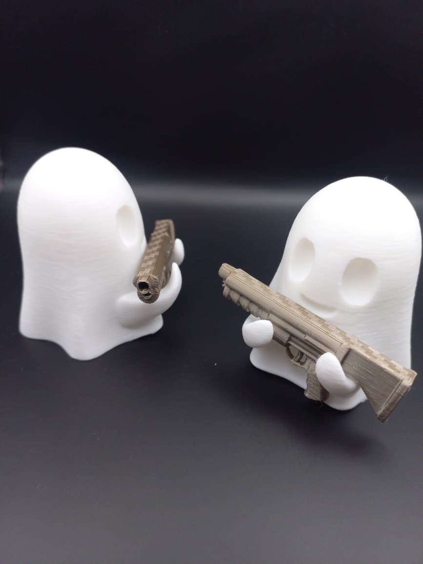 Cute Ghost And Machine Gun - Image 2