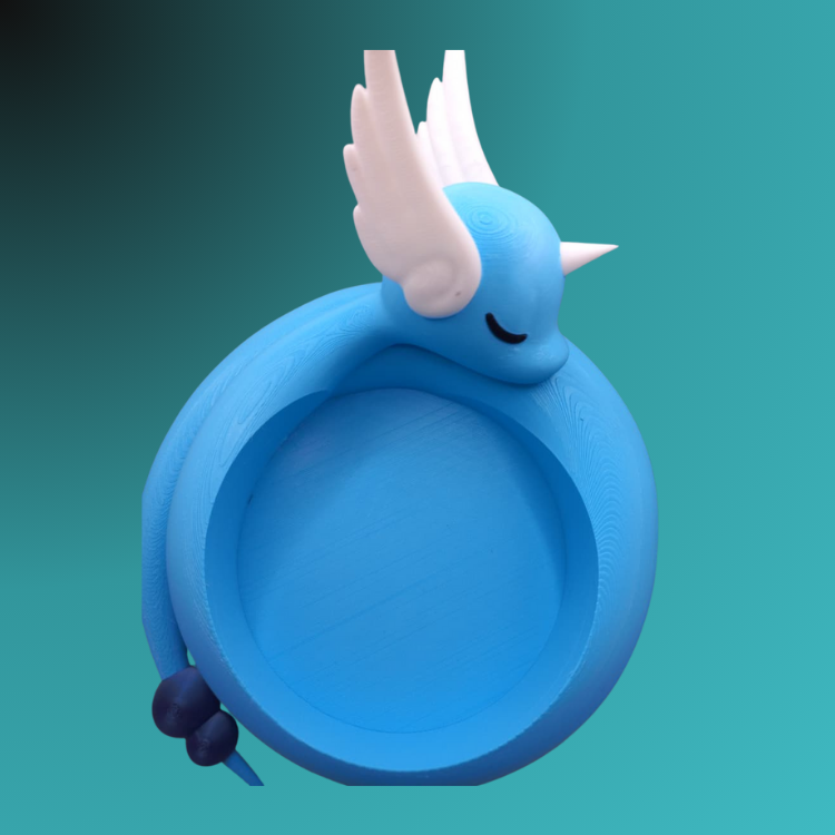 Dragonair Pokémon Pet Bowl Holder – 3D Printed Pet Feeder - Image 3